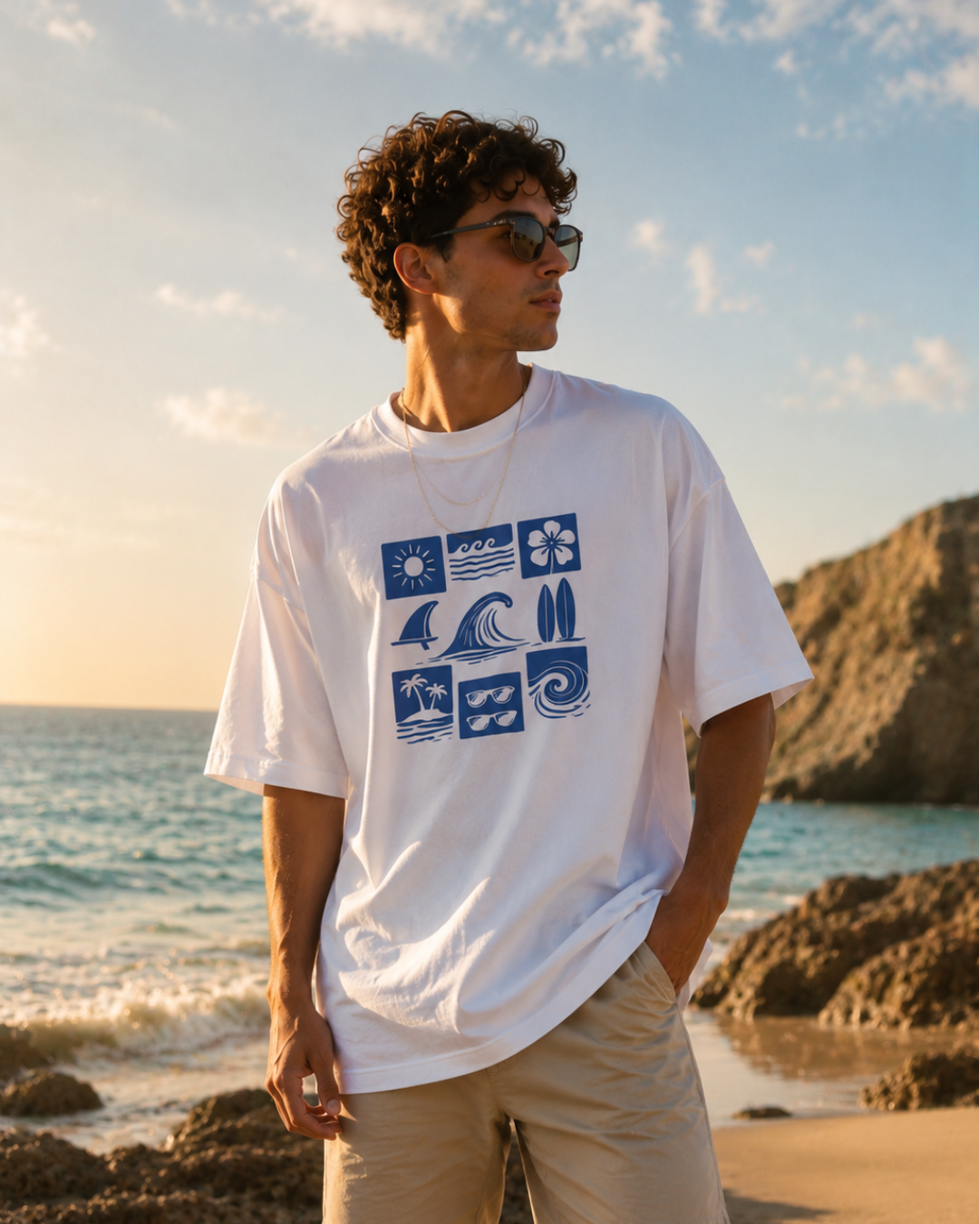 Summer Beach Oversized T-Shirt