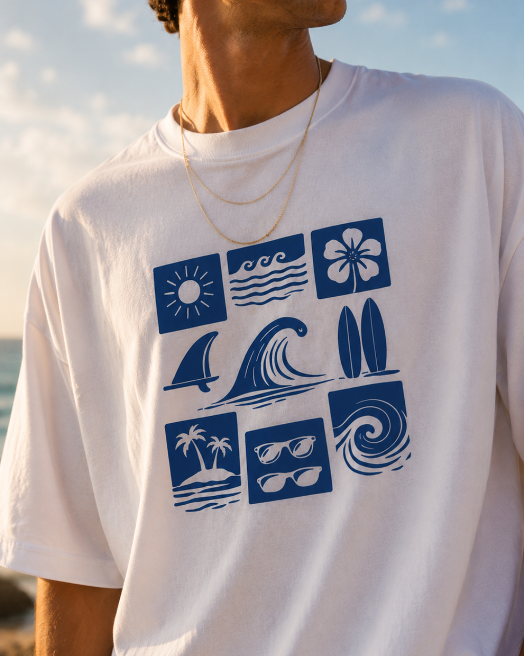 Summer Beach Oversized T-Shirt