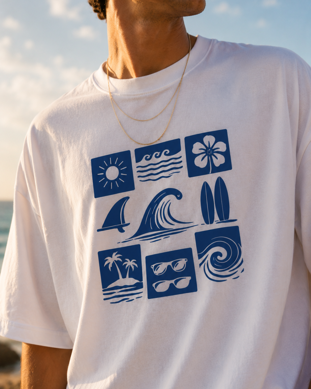 Summer Beach Oversized T-Shirt