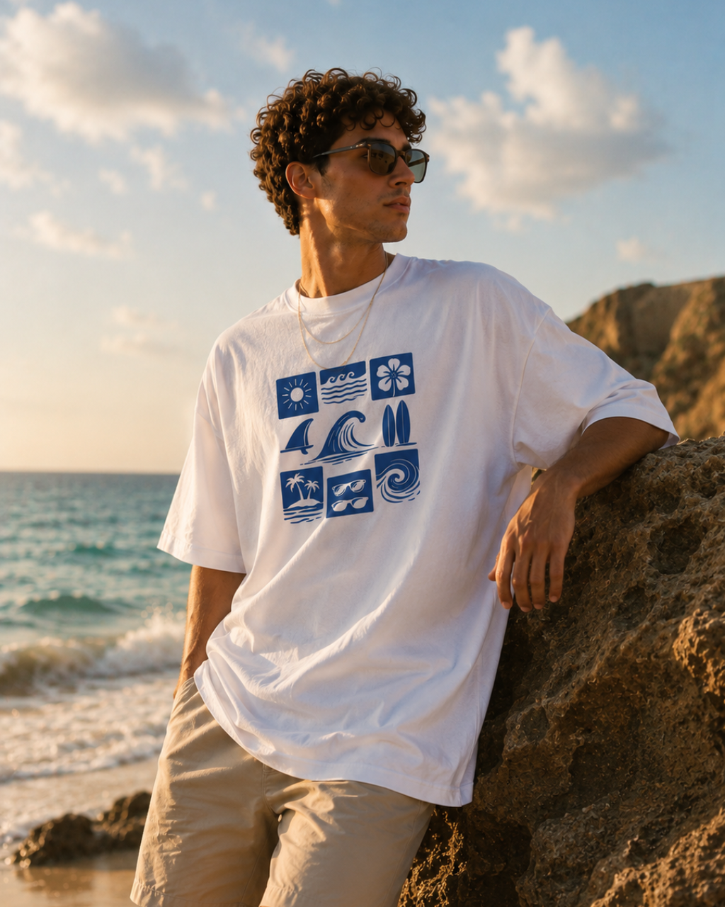 Summer Beach Oversized T-Shirt