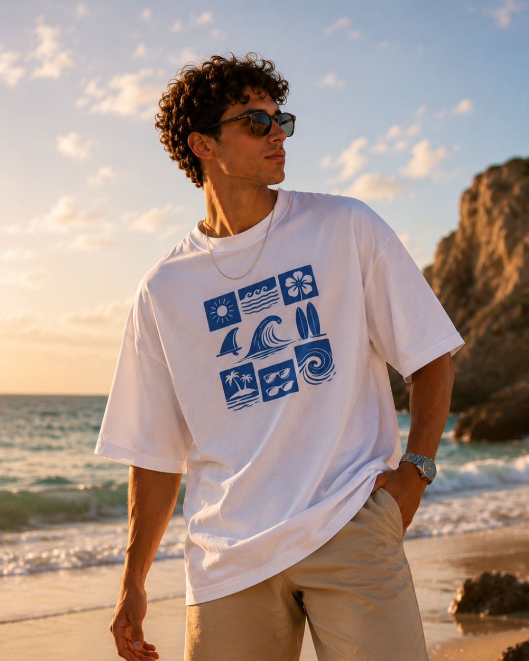 Summer Beach Oversized T-Shirt